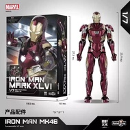 1/7 Fondjoy Marvel Iron Man Mk42/43/46 ชุดอย่างเป็นทางการที่ได้รับอนุญาตสะสมรูปพร้อมฐานสําหรับชายผู้