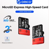 ORICO TF Express Micro SD Card 128GB 256GB High Speed Memory Card Up to 900MB/s V30 U3 A1 TF Card Fo