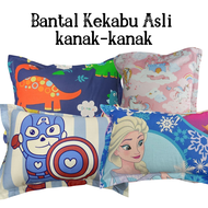 Bantal Kekabu Asli Kanak-kanak 2 - 8 Tahun Bercorak Kartun / Saiz 14 x 19 Inch Bantal  Kids Budak Le