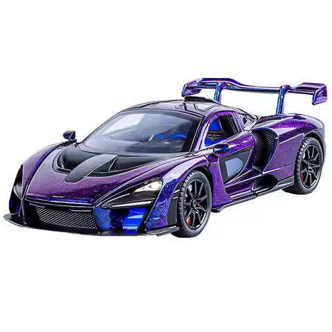 1:24 Senna Super Racing Car Alloy Diecast Model Car Sound & Light Diecast Alloy Car Model Collectibl