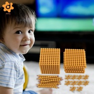 [utruiut0k] Kids Golden Math Beads Materials Decimal Game Manipulative Counting Toy