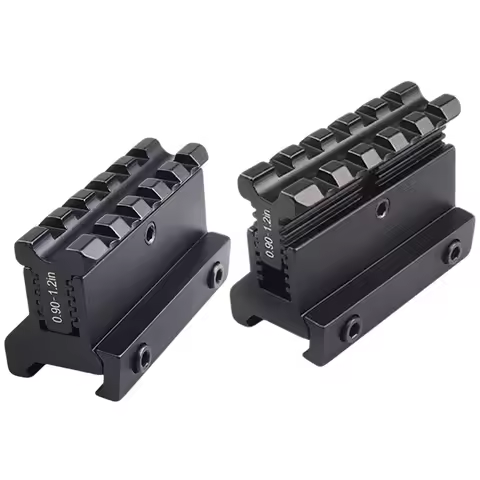 Riser Scope Mount Adapter Height 4Levels Adjustable 0.9-1.2 Inch Lockdown 21mm Picatinny/Weaver Rail