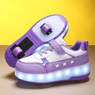 Hot Wheels Heelys Girl Student Shoes with Pulley Adult and Children Hidden Skates Retractable Boys F