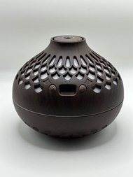 Wood Craft Diffusers 香薰機 加濕器 噴霧器 Type-C充電  擴香機霧化器香氛機桌面自動噴香機擴 香機 火焰香薰機 （黑色）