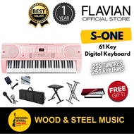 YM-288 / Flavian S1 61 Keys Digital Piano Electronic Keyboard with FREE Power Adaptor, Mic, Stand, S