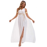 2025 Greek Goddess Costume White Female Skirt Ancient Greek Myth Story Theme Costume Halloween Costu
