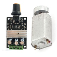 DC 1.5-6V 22400RPM Solder Mini Vibration with DC 6V 12V 24V 28VDC 3A 80W PWM Motor Speed Controller Regulator