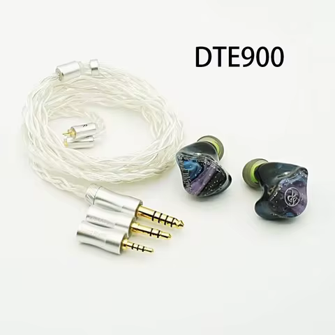 Sound Rhyme DTE900 In-Ear Earphones 9 Driver 1DD+4BA+4EST HiFi IEMs 2 Pin Detachable Single Crystal 