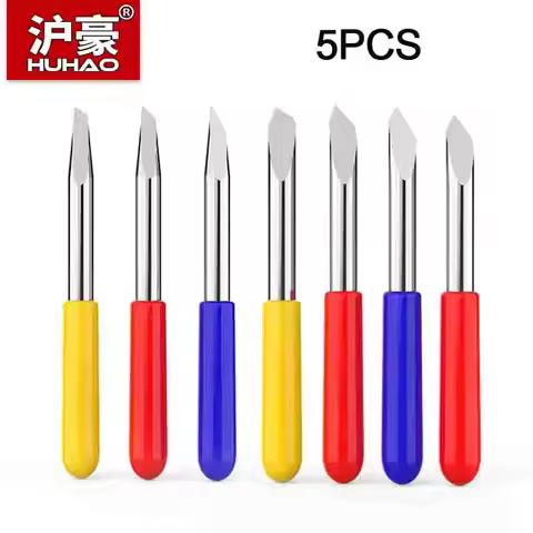 HUHAO 5PCS 30/45/60 Degree Mimaki Cutting Plotter Blade Vinyl Cutter Knife Milling Cutter for Power 