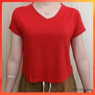 V-NECK CROP TOP WOMEN'S V-NECK CROP TOP SPANDEX RAYON