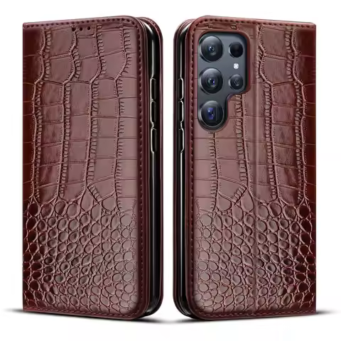 Leather Case For Samsung Galaxy S25 Ultra S25+ S24 FE S24Ultra S24+ S23 Plus Cover For Samsung S25Ul