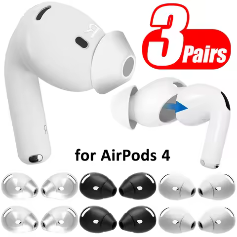 For Apple AirPods 4 Silicone Earbuds Cover Ear Tips Anti Slip Earphone Earplugs for Apple AirPods 4