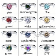 0.5ct 1ct 2ct moissnaite ring 925 Sterling silver wedding engagement moissanite diamond Rings with G