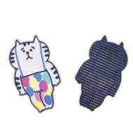 JzFun / 懶洋洋喵之助 刺繡無痕瀏海貼片