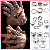 7PCS/Set Unisex Punk Exaggerated Clown Poker Claw Ghost Skull Jewelry Round Clown Casino Poker 8 Bal
