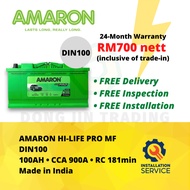 [Installation Provided] DIN100 | Amaron Hi Life Pro MF Car Battery - 24 Months Warranty