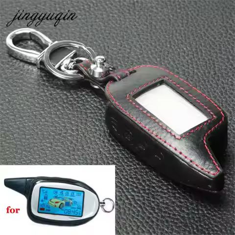 jingyuqin Russian Version for Scher-khan Leather case for Magicar 6/7/8/9 LCD Two Way Car Alarm Syst
