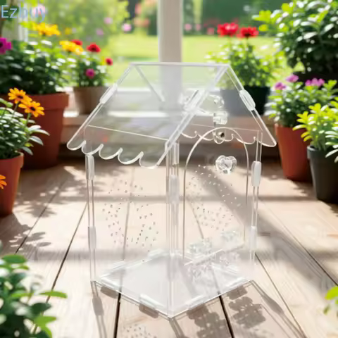 Reptile Display Box Acrylic Breathable Reptile Breeding Box Anti-escape Hermit Crab Gecko Terrarium