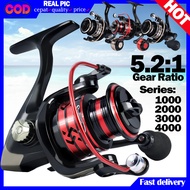 [COD]Fishing Reel 1000-4000 Series mesin pancing Full Metal Spool reel bc EVA Handle and Metal Handle reel spinning