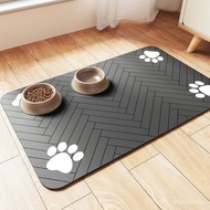 Pet Feeding Mat-Absorbent Pet Placemat for Food and Water Bowl, with Waterproof Rubber Backing, Quic