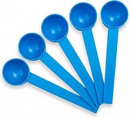 5 Gram Pack of 5 Blue Measuring Smidgen Micro Scoop 10 Ml PP Lab Measuring Mini Spoons for Powder Me