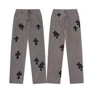 2025 Chrome Hearts Cross-border Gram Luo Chrome Hearts American Retro Embroidered Logo Cross Washed 