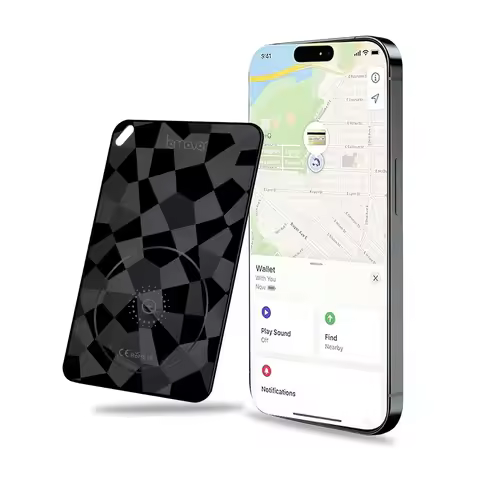 Thin Wallet Card Tracker Wireless Charging GPS Smart Tag Air tag Work for Apple Find My APP Find Hub