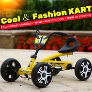 Kids Go Kart 4-Wheel Baby Bicycle for 3-8 Years Anti-Roll Design Reinforced Steel Frame & Thick Tire