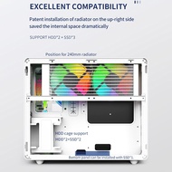 ✢ ☾ ▄ ▿ ♞,♘YGT V300 Black PC Case Gaming Micro ATX Case Desktop Computer Case With Tempered Glass 1