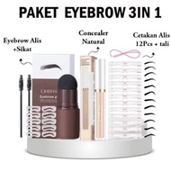 Bundling Package (3 Pcs) Eyebrow Powder + Eyebrow Mold 12 PcsTALI & Concealer B4FCC