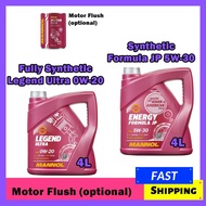 Mannol Fully Synthetic Engine Oil Legend Ultra 0W20,Energy Formula JP 5W30 Metal Tin or Plastic(4L) with  and Oil Filter  (KEDAILAMBO)