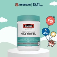Swisse Odourless Wild Fish Oil 1000mg 400 Capsules / 200 Capsules <Joint health / heart health> [Bae
