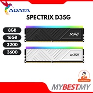 ADATA XPG SPECTRIX D35G 8GB DDR4 3200MHZ / 16GB  3600MHZ DDR4 3600MHZ RGB GAMING RAM ( BLACK / WHITE