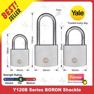New Arrival Yale Y120B/50/127/1 50mm /40mm Long Boron Shackle Brass Padlock with Chrome Finish Y120 