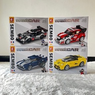 Sembo BLOCKS Famous Car Series - Bricks Block Toys Disassembly And Stacking Education For Children And Adults DIY Puzzle - Racing Cars Selling Retail (MOBIL25-28).)
