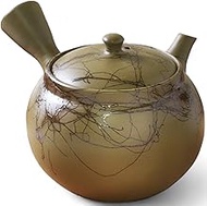 J-kitchens Tokoname Ware Teapot, Easy to Use, Natural, 7.8 fl oz (200 cc), Made in Japan