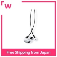 SHURE Earphones Wired with Mic SE215DYWH+UNI-A White High Sound Insulation Gaming Special Edition Canal Type Wireless Convertible (sold separately) MMCX Re-Cable Professional Bass Enhancement Distribution Music Audio Listening Recording Reco...