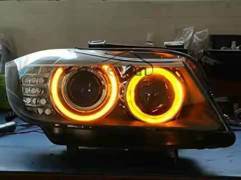 2Pcs Bright Amber LED Angel Eye Halo Light Bulbs H8 for BMW 1 3 5 6 X Z Series