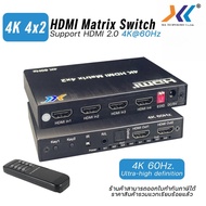 HDMI Matrix Switch 4x2 4K@60Hz | 4 Images To 2 Screens With 2.0 Remote