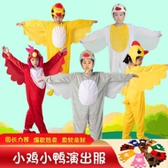 6011015Readystock Kids Little Yellow Chicken Animal Costume Hen Performance Outfit Adult Rooster Per