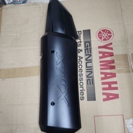 MUFFLER/EXHAUST PROTECTOR XMAX 250+EXHAUST END CAP XMAX 250 (BK)