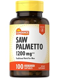 Sundance Saw Palmetto 1200mg for Men | 100 Quick Release Capsules | Gluten Free Supplement