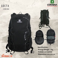 Daypack Consina Gocta 30 Liter / Tas Ransel Sekolah / Ardennes 30L / Chesler Park 20L / Besseggen 30