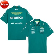 2026 Newest F1 Racing Jersey + F1 Aston Martin Racing Team Polo Shirt + Summer Men&Women Short Sleev