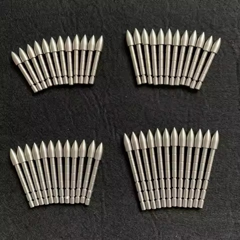 12pcs ID 4.2mm Arrowhead Stainless Steel Bullet Point Tip 70 80 90 100 110 120 Grain For ID 4.2 mm c