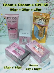 Ponds Biome Gel Paket Lengkap / Paket Ponds Biome Gel Bright Miracle Ultra Light Moisturizer / Sunsc