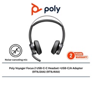 Poly Voyager Focus 2 USB-C-C Headset +USB-C/A Adapter (9T9J3AA) (9T9J4AA)