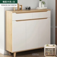 ตู้รองเท้า ชั้นวางรองเท้า ตู้เก็บรองเท้า มินิมอล ตู้รองเท้าสีขาว ดำ ที่ใส่รองเท้า ผ้าใบ มีบานพับ อเน