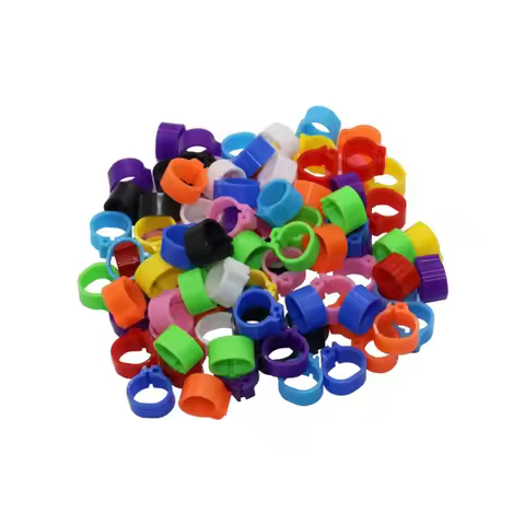 100 Pcs Pigeons Rings 8mm Bayonet Identification Ring Opening Pigeon Ring Color Pigeon Foot Ring Pig