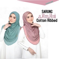 FINALES Tudung Sarung AAMANI Cotton Ribbed Awing Scuba Piping Chiffon Free Size Instant Shawl AAMANI